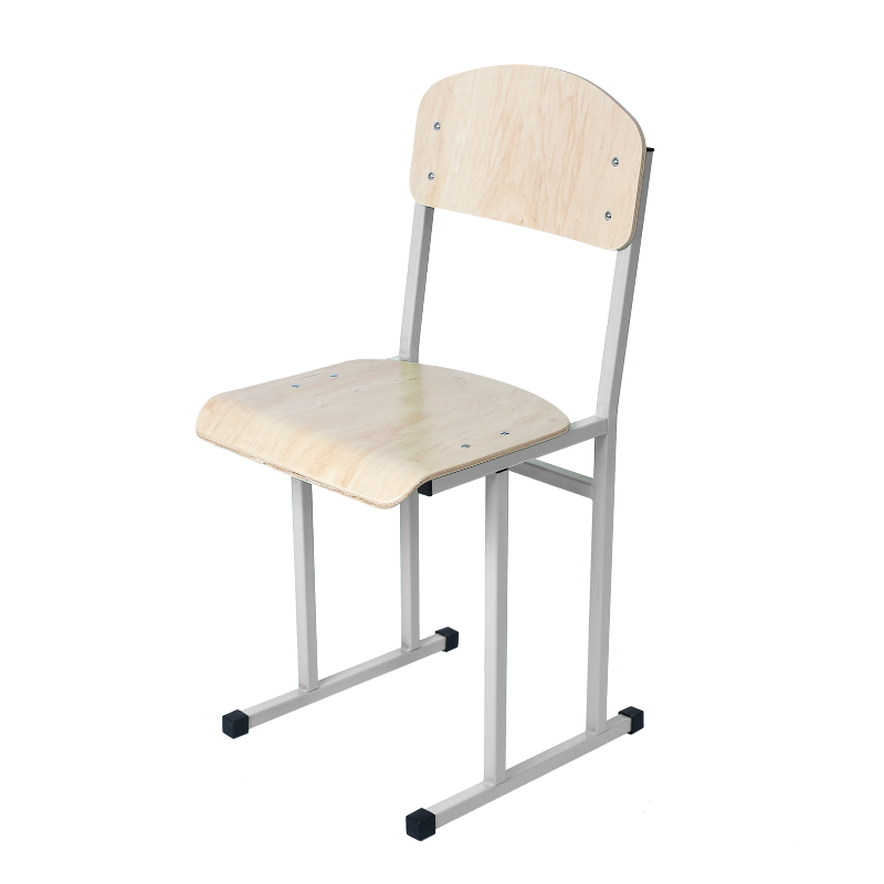 Учнівський стілець полозковий на ростову групу №6, каркас- квадратна металева труба, покриття- безкольоровий екологічно-чистий лак, АЛМАНТ, 380х445х855 мм